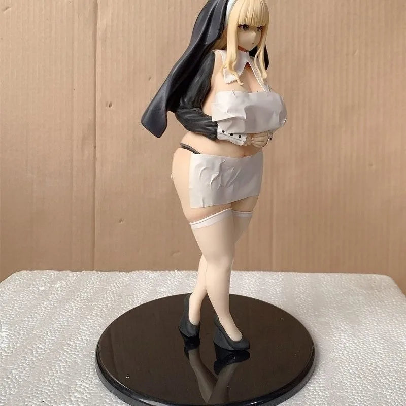 26cm Beautiful Girl Figure Nun Fatty Cute Beautiful Sexy Anime Collectible Model Pvc Desktop Decorations Holiday Gifts Kids Toys