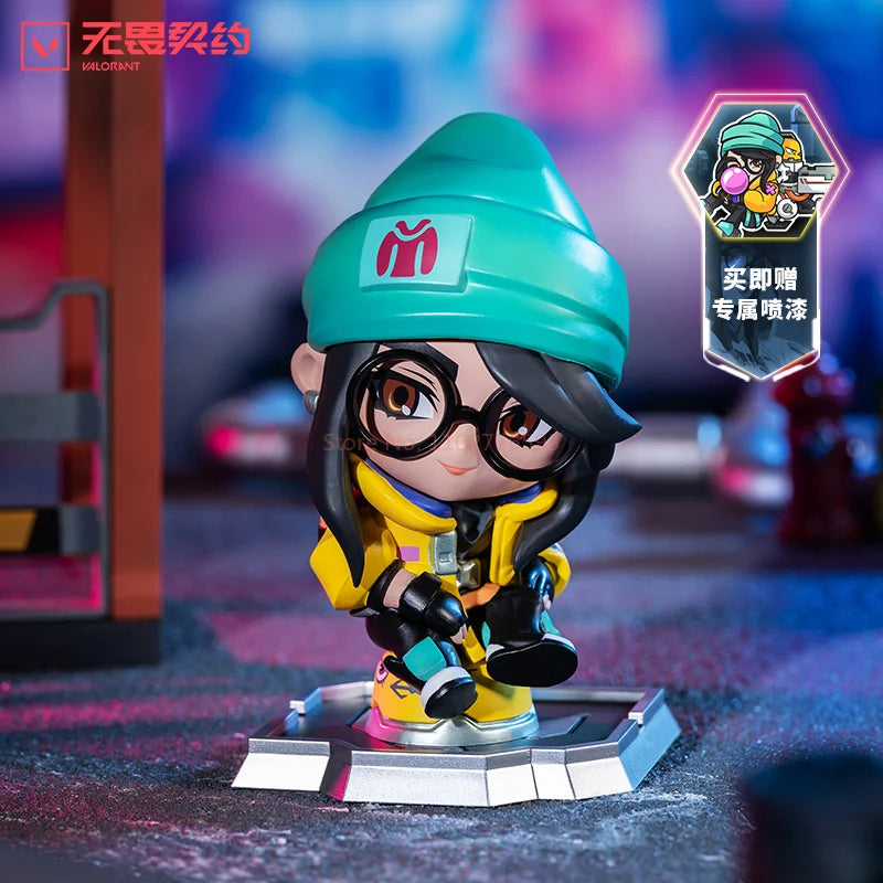 Original Valorant Killjoy Q Version Anime Figure Official Game Merchandise Decoration Model Decoration Toy Gifts