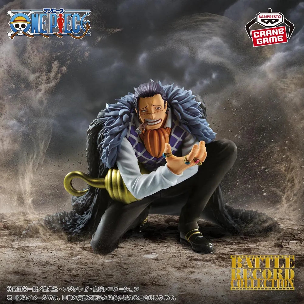 In Stock Original BANPRESTO BATTLE RECORD COLLECTION Crocodile Figure Anime One Piece Model Genuine Boxed Toy