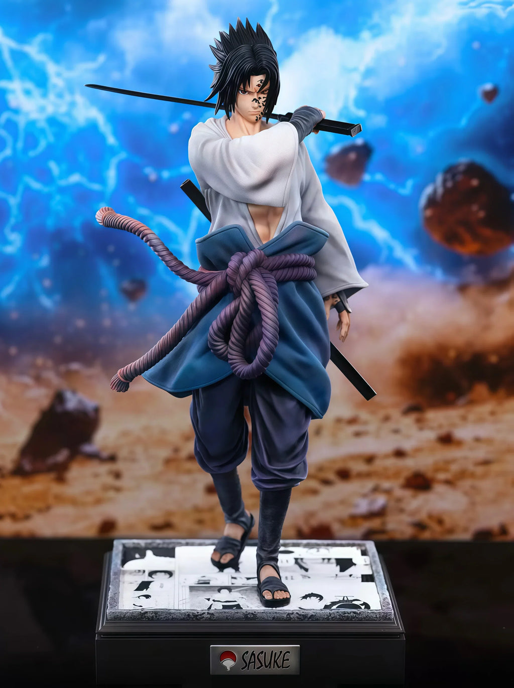 30cm Naruto Anime Figures Sasuke Action Figure Statue Model Doll Collection Toys Gifts