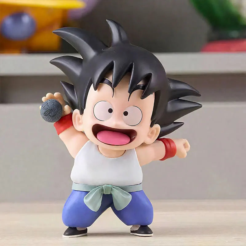 Anime Figurine Dragon Ball Z Kuririn and Son Goku Action Figures Q Version Anime PVC Model Kawaii Cartoon Statues Collection Toy