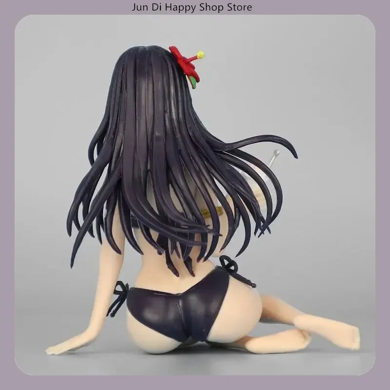 10cm PVC Swimsuit Sitting Pose Anime Girl Figure Statue Desktop Decoration Collectible Gift for Friends Anime Lovers