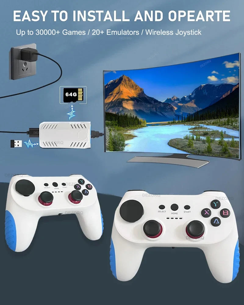 2025 New Game Stick TV Game S905 X 3 Retro Video Gaming Console 128G 50000+ Games  Game Stick 4k