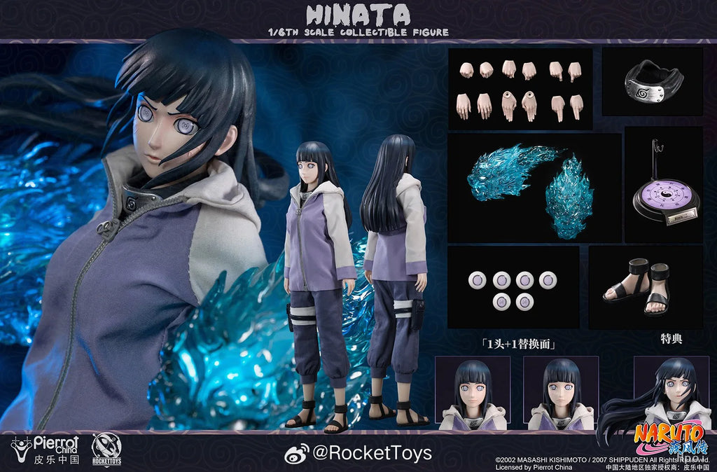【Original】RocketToys ROC-006 NARUTO Shippuden Hinata 1/6 Action Figure Model Toy