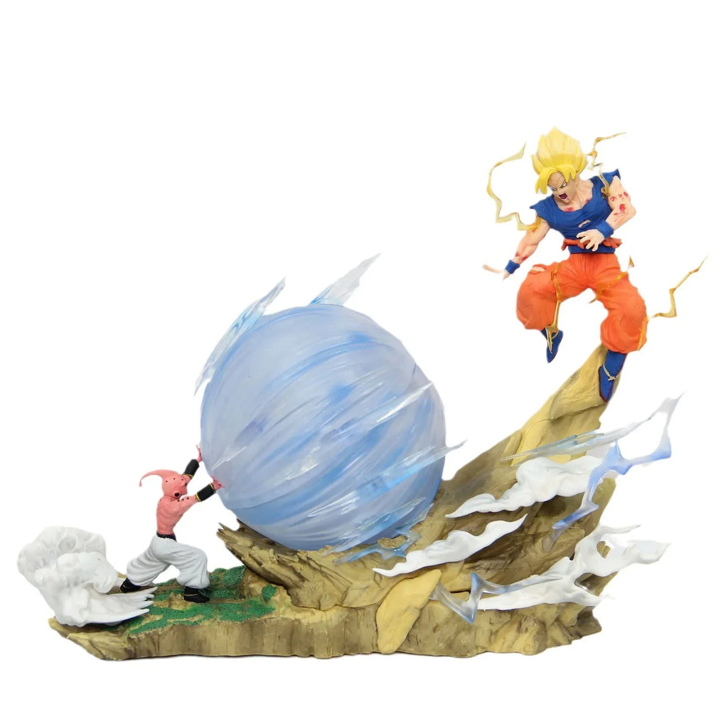 Anime Dragon Ball Z Majin Buu Vs Son Goku Figurine 22CM GK Pvc Action Figures Statue Collection Model Toy Gifts