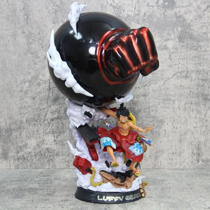 39cm ONE PIECE Figure Monkey D. Luffy Three Levels GK Anime Collection Model Desktop Ornament Decorations Children Toys Gifts