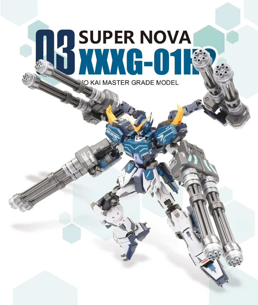 in stock Super Nova Mg 1/100 Model  Heavy Arms Custom Unchained Mobile Suit Kids Toys Collectible Model Decoration
