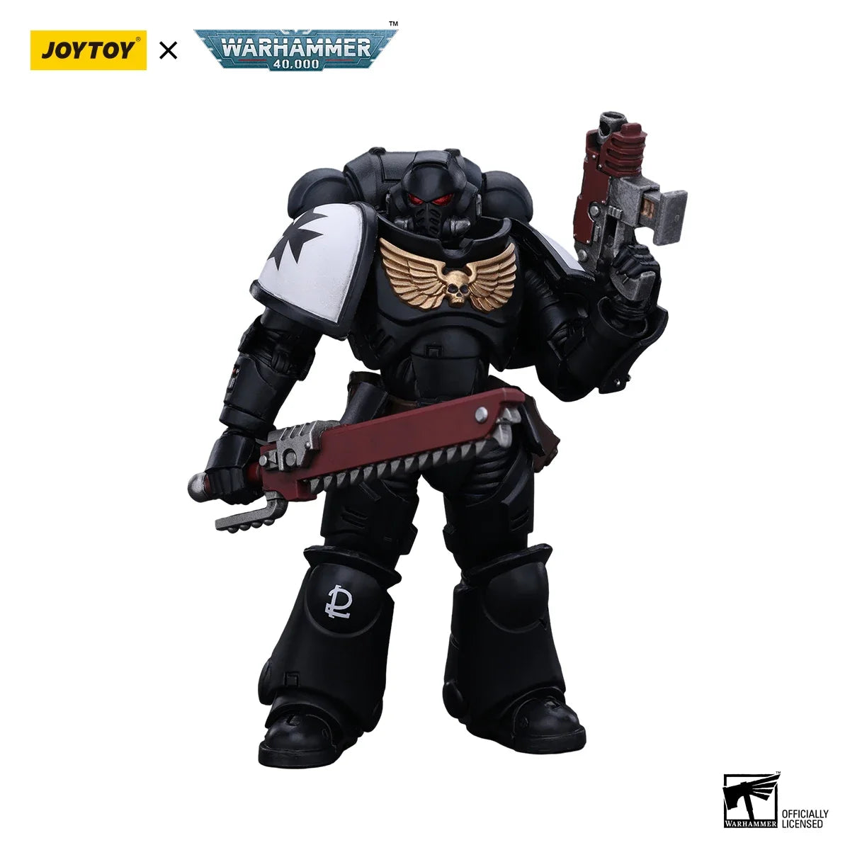 JOYTOY Warhammer 40K 1/18 Action Figure Space Marines Black Templars Outriders Brother Valtus Anime figures Toys Model