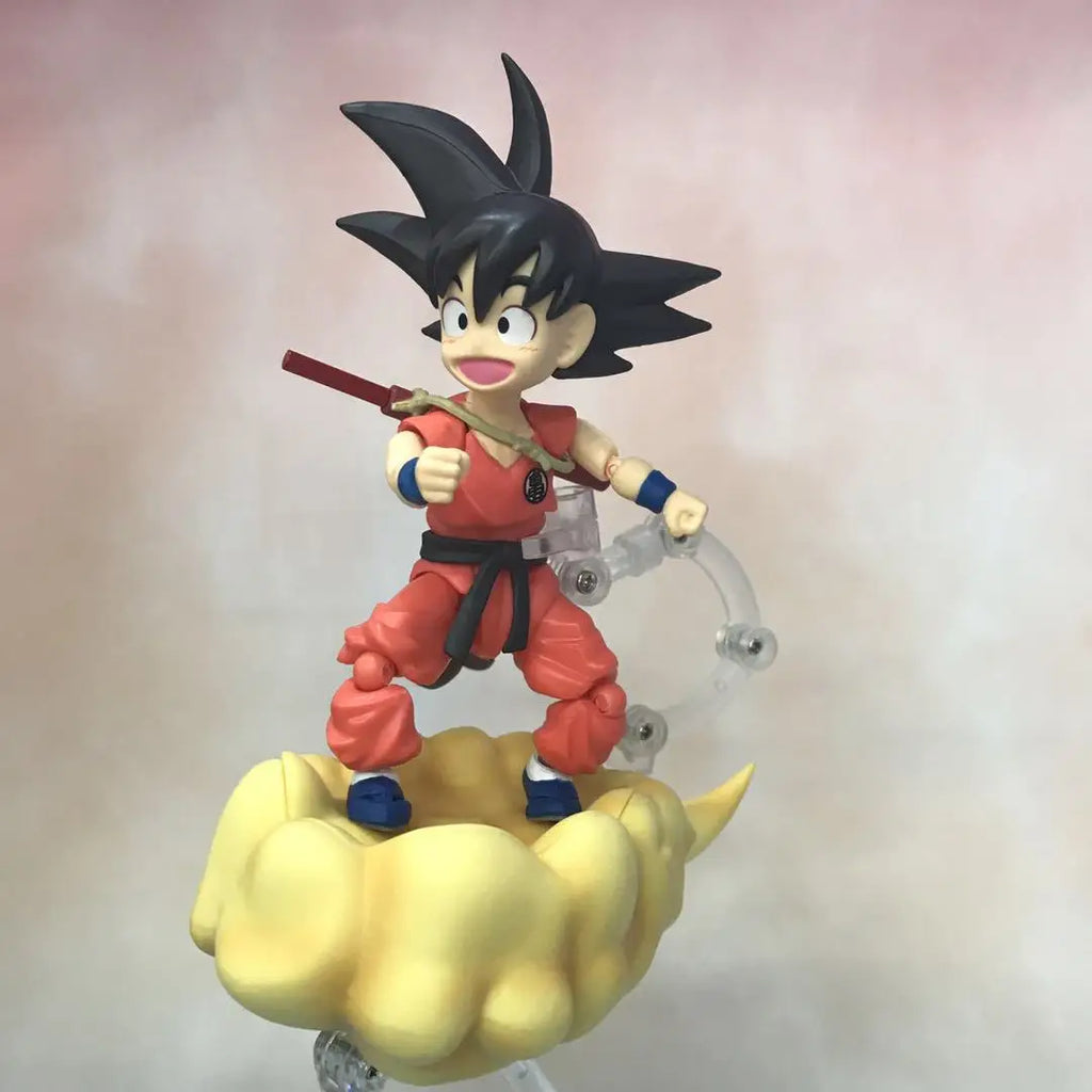 12CM Anime Dragon Ball Action Figures Super Saiyan Cute Son Goku Pvc SHF Model Toys Holiday Gift