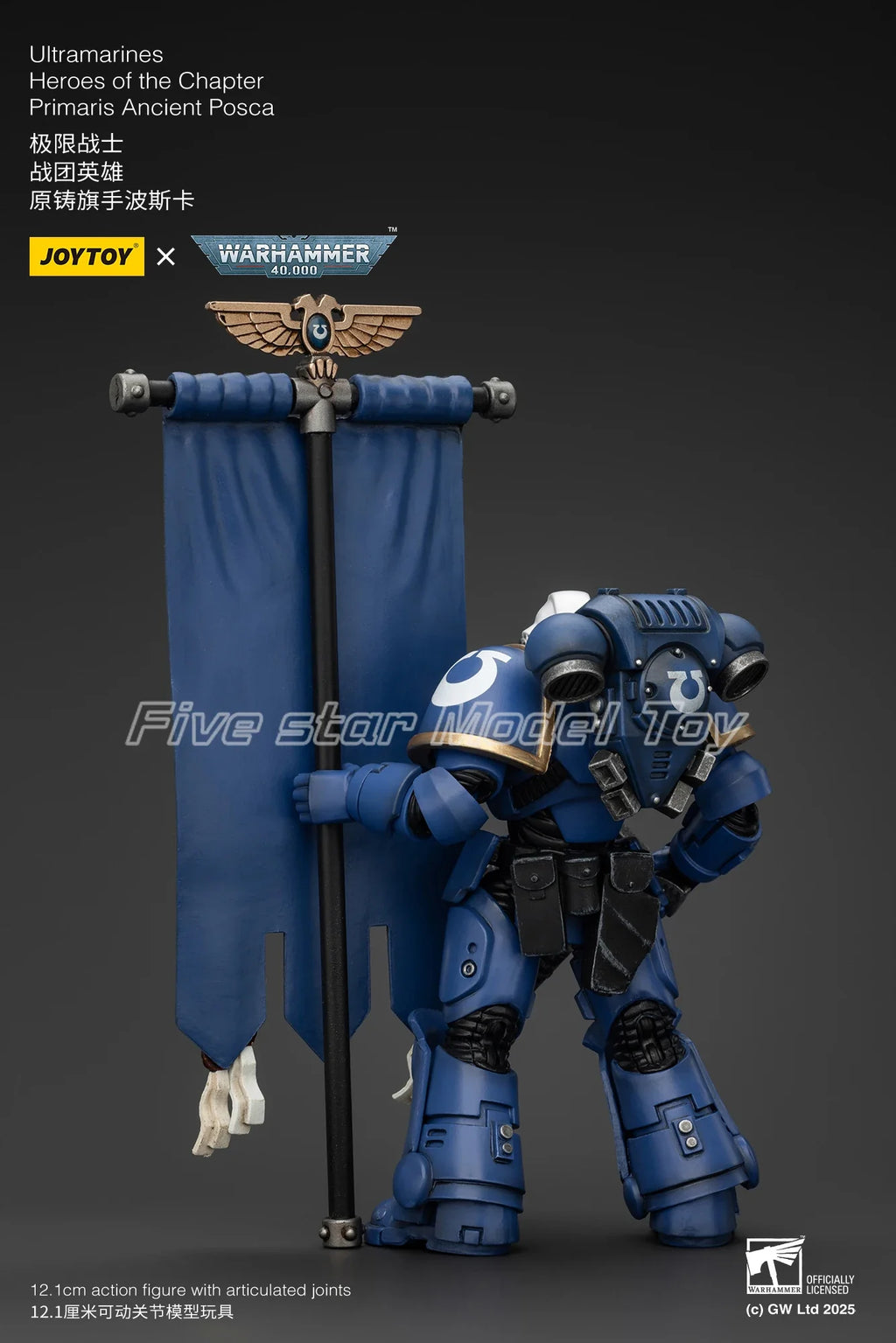 【FS】Original JOYTOY Warhammer 40K New Ultramarines Primaris Ancient Posca 1/18 Action Figure Models Anime Toys Gifts Collection