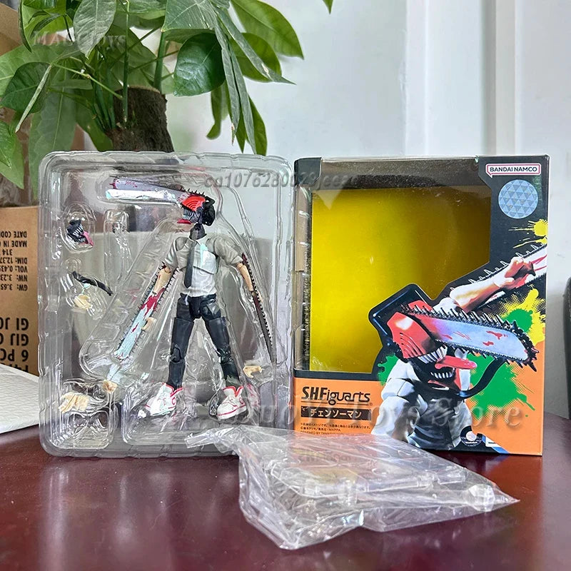 Bandai S.H.Figuarts Chainsaw Man Denji Figma #586 Anime Action Figure PVC Model Movable Collectible Toy Gifts