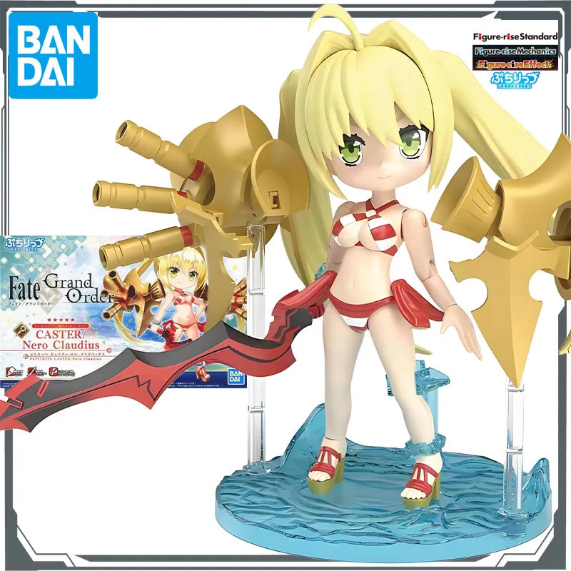 Bandai Original MODEL KIT PETITRITS SHIELDER Mash Kyrielight&CASTER Nero Claudius Anime Action Figure Assembly Model Toys  Gifts