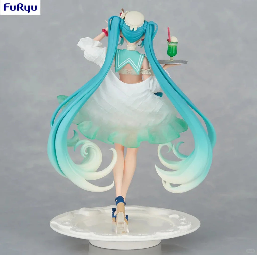 Hot New Hatsune Miku figure Soda cream dress The Props Desktop Decoration Collection PVC Model Toys Kids Gifts