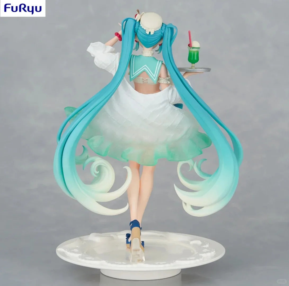 Hot New Hatsune Miku figure Soda cream dress The Props Desktop Decoration Collection PVC Model Toys Kids Gifts