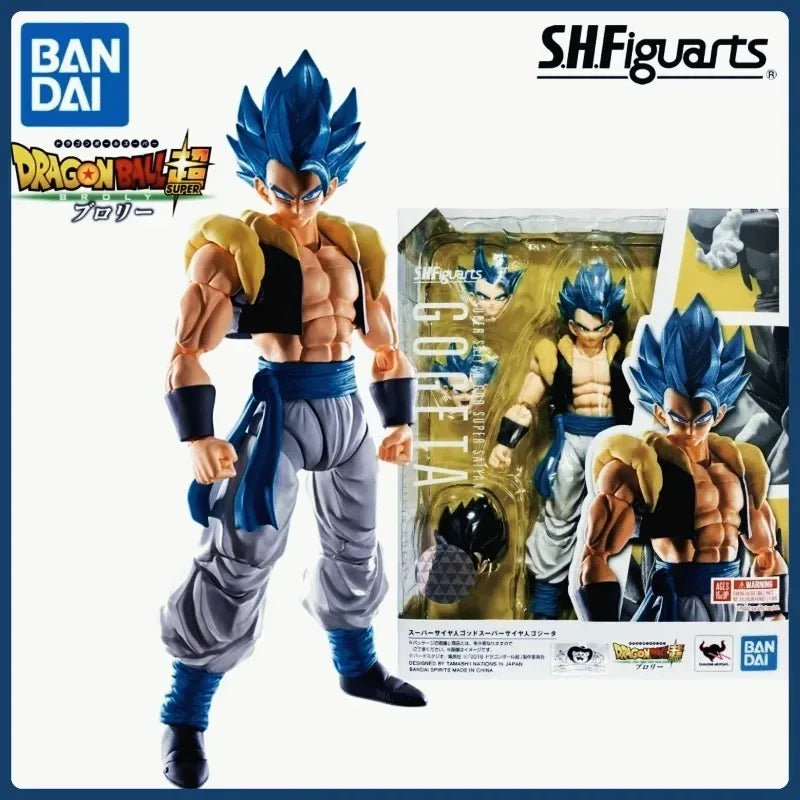 In Stock BANDAI S.H.Figuarts Original Dragon Ball Super Gogeta Super Saiyan God Super Saiyan Blue Action Figure Toy