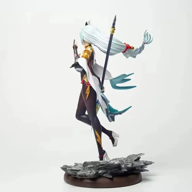 30cm Genshin Impact Shenhe Standing Position Game Girl Figure Model Gk Statue Boys Collection Desktop Decoration Ornament Toys