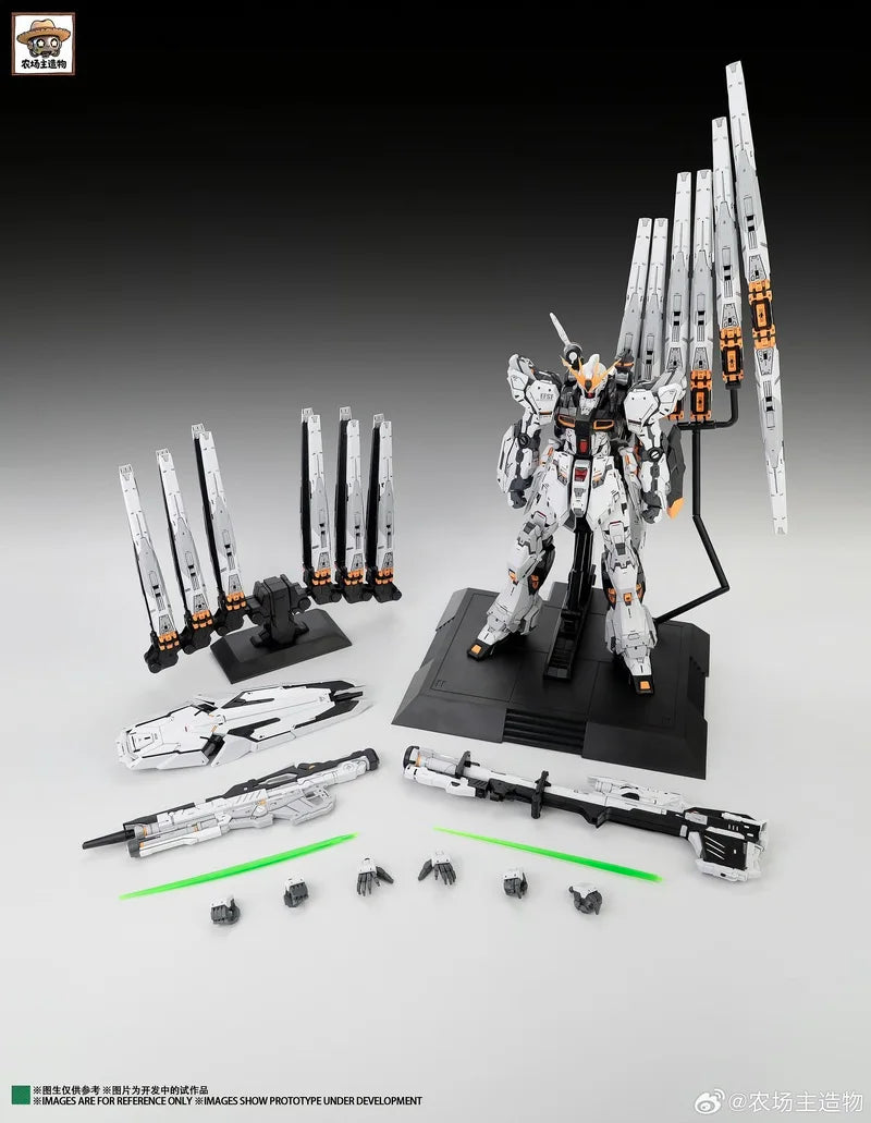 NCZZW Model RX-93 Nu Fighter Action Figure CMM GK Style 1/100 Scale Assembly Model Kit 24cm UC Anime Figures Birthday Gift