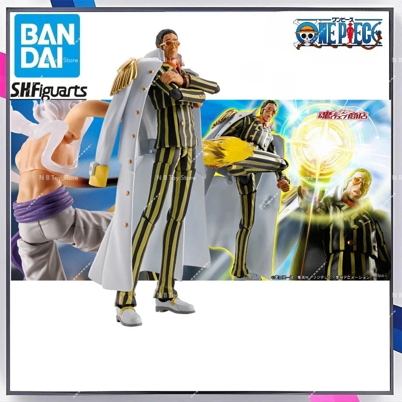 100% Original Bandai ONE PIECE S.H.Figuarts SHF Borsalino Future Island Egghead Action Figure Anime Gift Collector's Model Toy