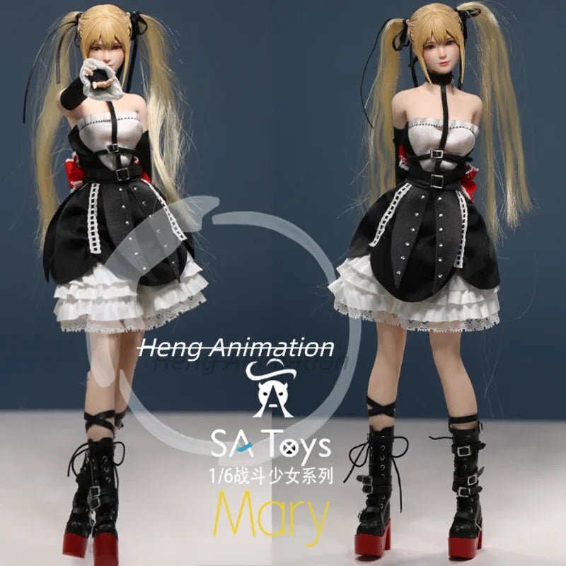 SA Toys M001 1/6 Game Role Combat Double Ponytail Girl Mdry Set Suit 12'' TBL S44A Female Soldier Action Figure Body Dolls