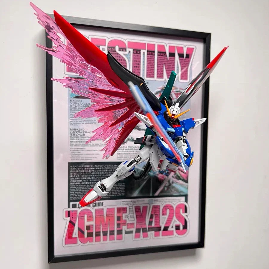 21*30CM Gundam Model Destiny Gundam Assembled Model Painting Wall Art Retro Posters Decorative Paintings For Home
