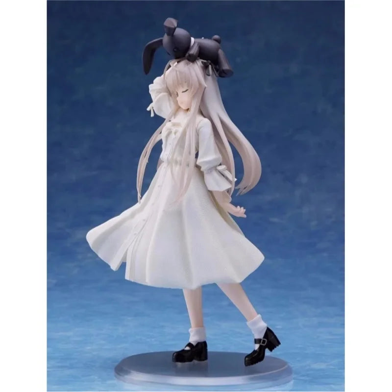New Original Taito Yosuga No Sora Anime Figure Blink Calmly Kasugano Sora White Dress Pvc Action Figure Desktop Model Doll Toys