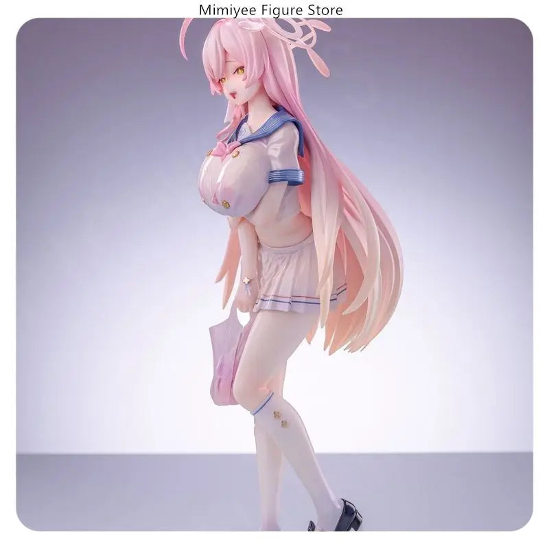 Blue Archive Urawa Hanako School Uniform 24cm Pink Hair Standing Pose Anime Figure Statue Desktop Decoration Gift