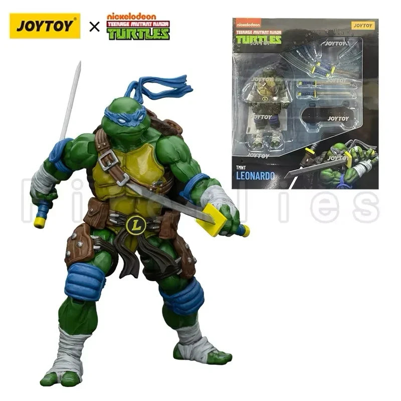 1/18 JOYTOY Action Figure Turtles Michelangelo Donatello Leonardo Raphael Re-issue Version Anime