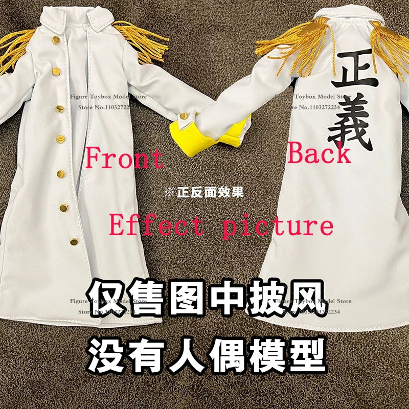 1/12 Scale Borsalino Soldier White Windbreaker Cape Coat Toys Accessory For Anime Shf 6inch Action Figure Body Decoration