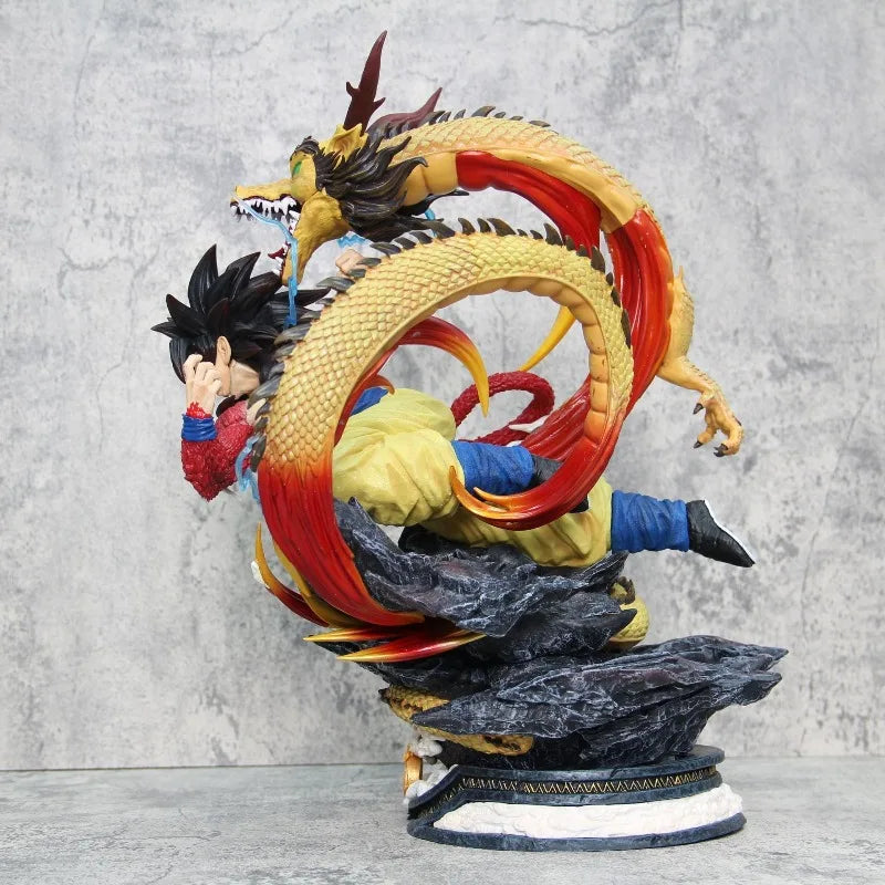 45cm Dragon Ball Figure Son Goku Super Saiyan Double-headed Eagle Anime Collectible Model Desktop Ornaments Holiday Gifts Toys