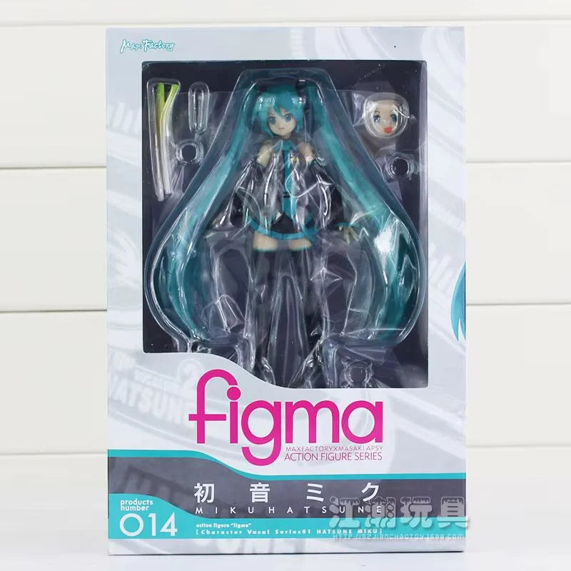 Figma Hatsune Miku Anime Action Figures Movable Joints Contain The Props Desktop Decoration Collection Pvc Model Toys And Gifts