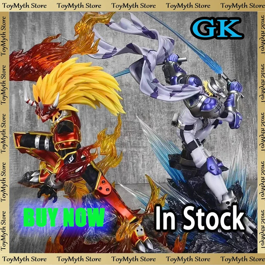 In Stock Digimon Frontier Anime Toy Agnimon 26cm Figure Model Desktop Ornament Collection Hot Blooded Manga Boy Birthday Gift