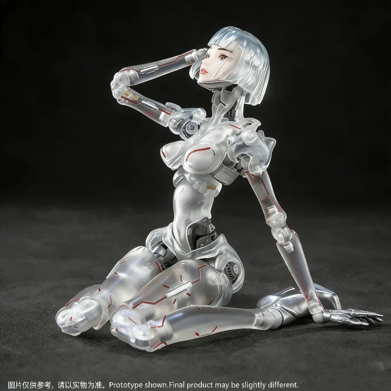 Sci-Fi Android Figure 1/12 AI Agent Femella C1 Action Figure Movable Joints Model Collectible GK Toy Desktop Ornament Anime Gift