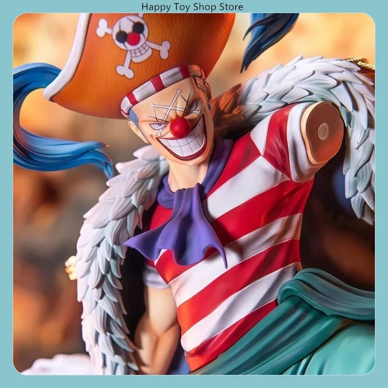24cm One Piece Buggy The Man of the Grand Line Four Emperor Model Statue Anime Figure
