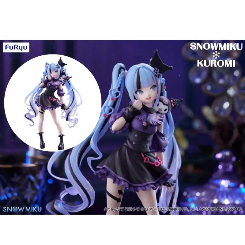 [Genuine Original] Furyu Hatsune Miku Trio-Try-It Figure Snow Miku Kuromi In Stock Anime Figure Model Collector Figurine Gift