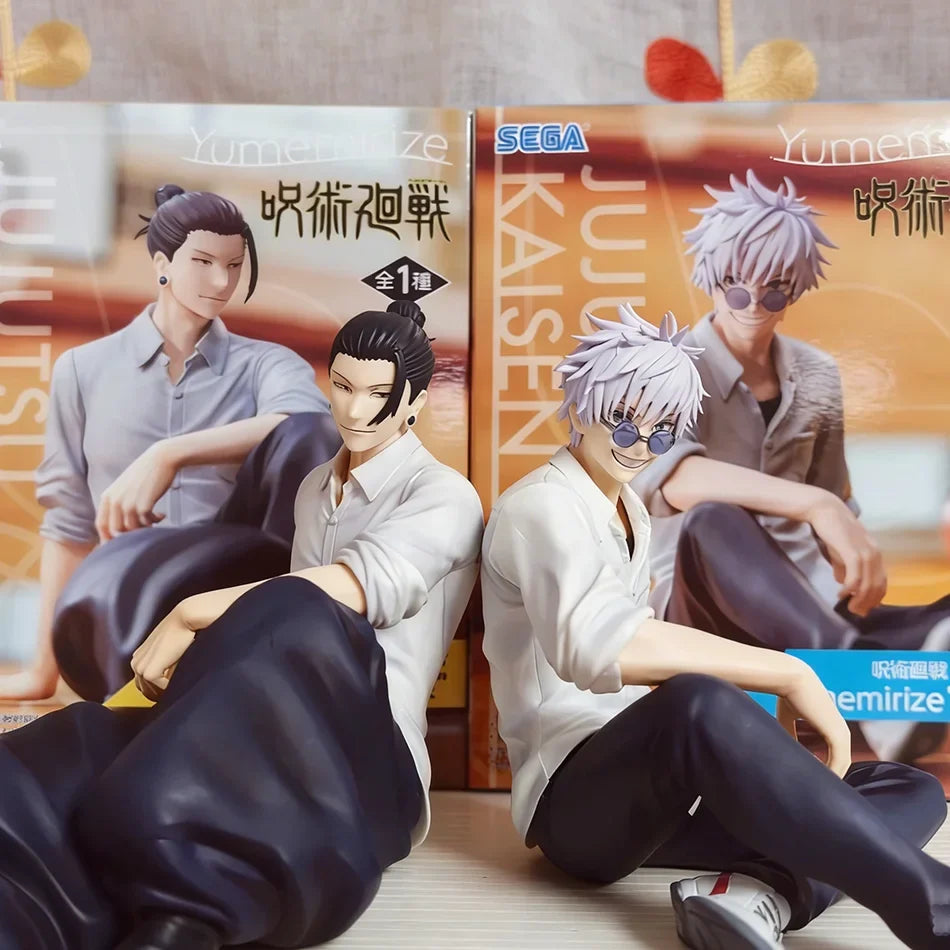14cm New Gojo Satoru Anime Jujutsu Kaisen Action Figure Geto Suguru Seated Noodle Stopper Model Toys Japanese Dolls Hobbies Gift