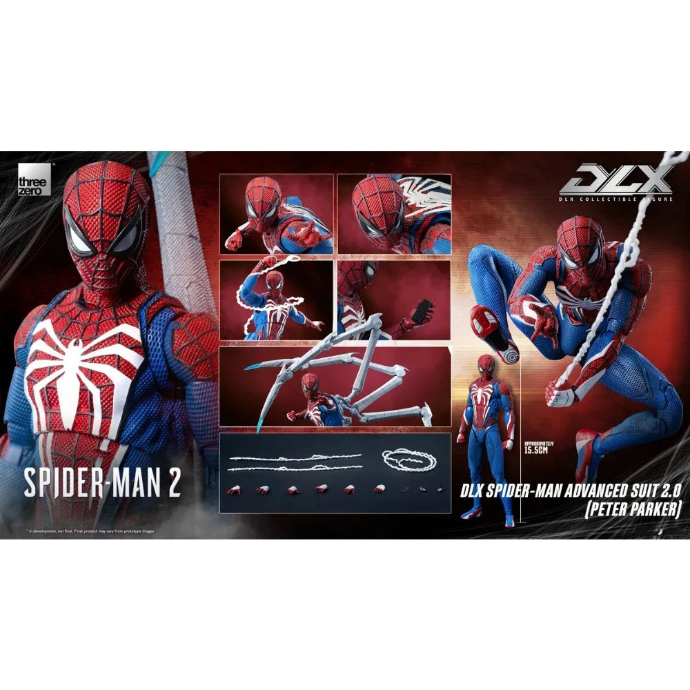 Threezero DLX Spider-Man High Suit 2.0 1:12 Scale Actionfigur Spielzeugsammlung Geschenk Spider-Man Anime-Figur