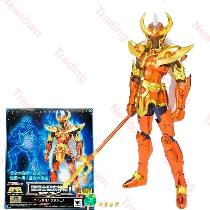 Bandai in stock Saint Seiya Anime Character Saint Cloth Myth EX Krishna Dante Siegfried Action Figure Toy Children's Gift
