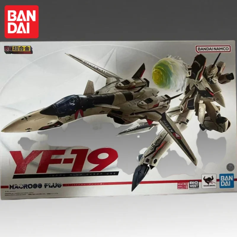 In Stock Bandai Original Banpresto The Super Dimension Fortress Macross Yf 19 Action Figure Model Doll Brand New Boxed