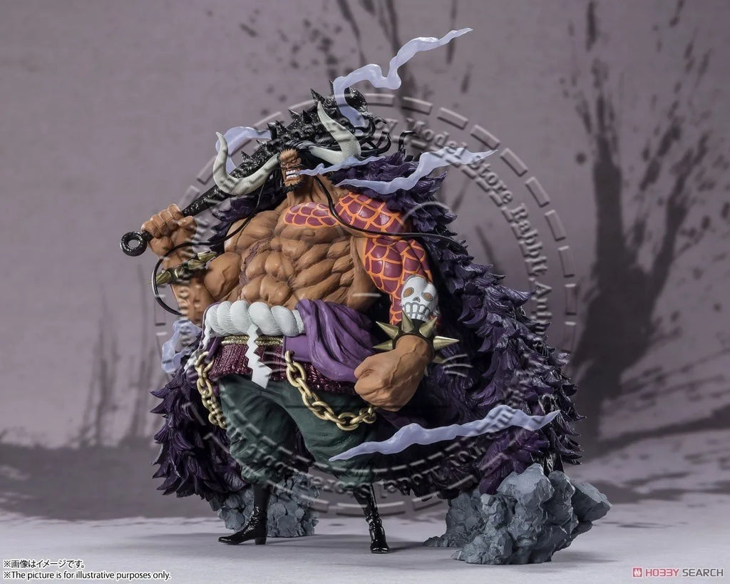 In Stock Original Genuine Bandai Statue Figuarts Zero ONE PIECE Kaido Metal Parts Translucent Effect  Collectible