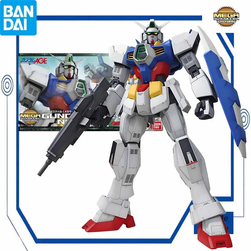 Bandai Original MODEL KIT MEGA 1/48 GUNDAM AG-1&AGE-2 Action Figure Model Toys Gifts For boys Collectibl Foam box sends