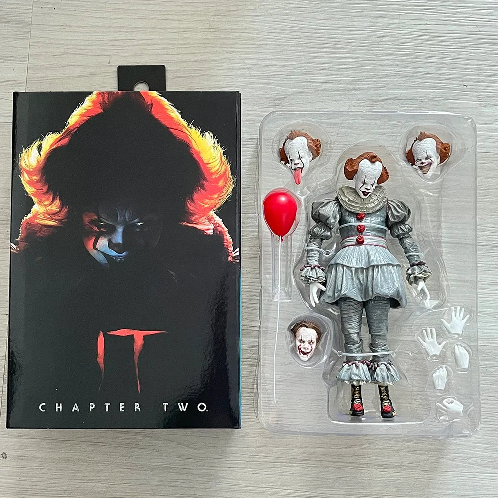 NECA Pennywise Joker Figure Stephen King's It Pennywise Joker Clown Model Halloween Horror Toy Christmas Birthday Gifts