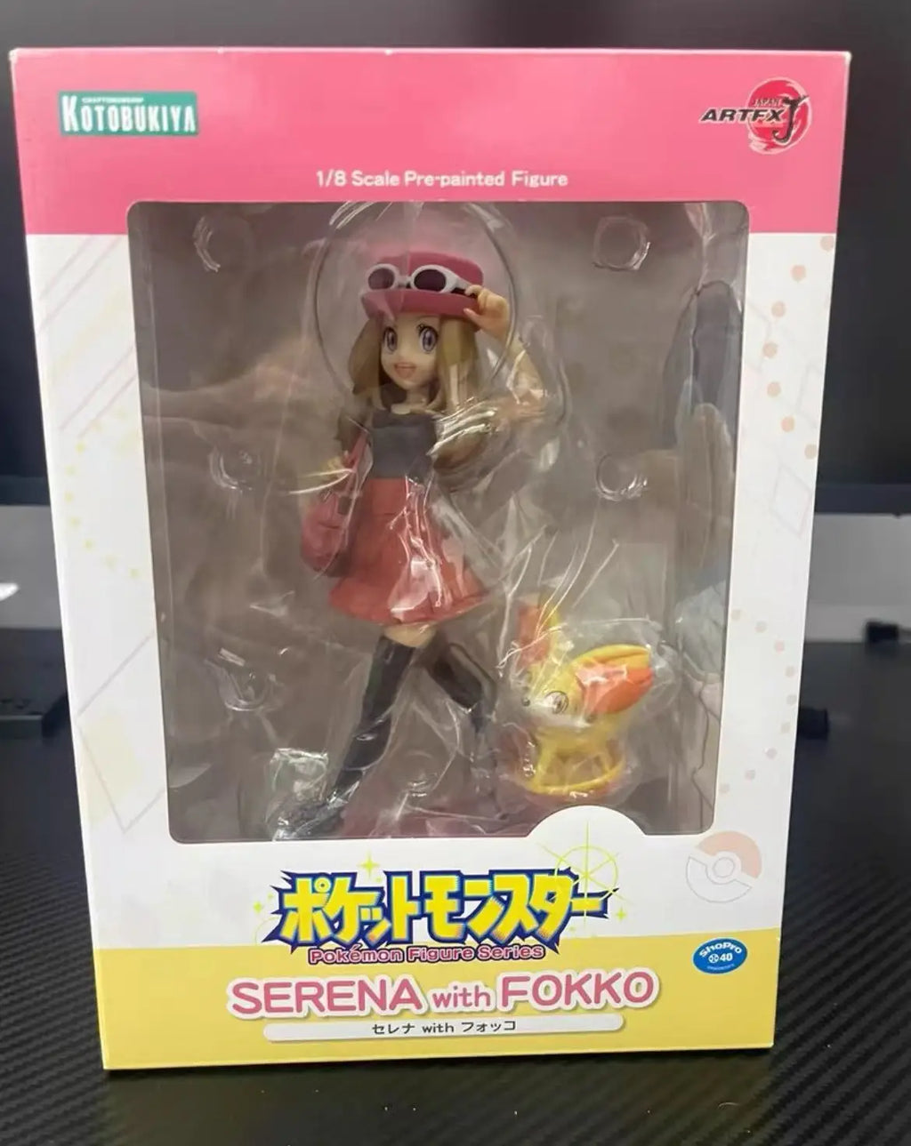 In Stock Original Kotobukiya Pokémon Figure Series Pokemon Serena Fennekin 20CM Anime Cute Statue Figure Gift