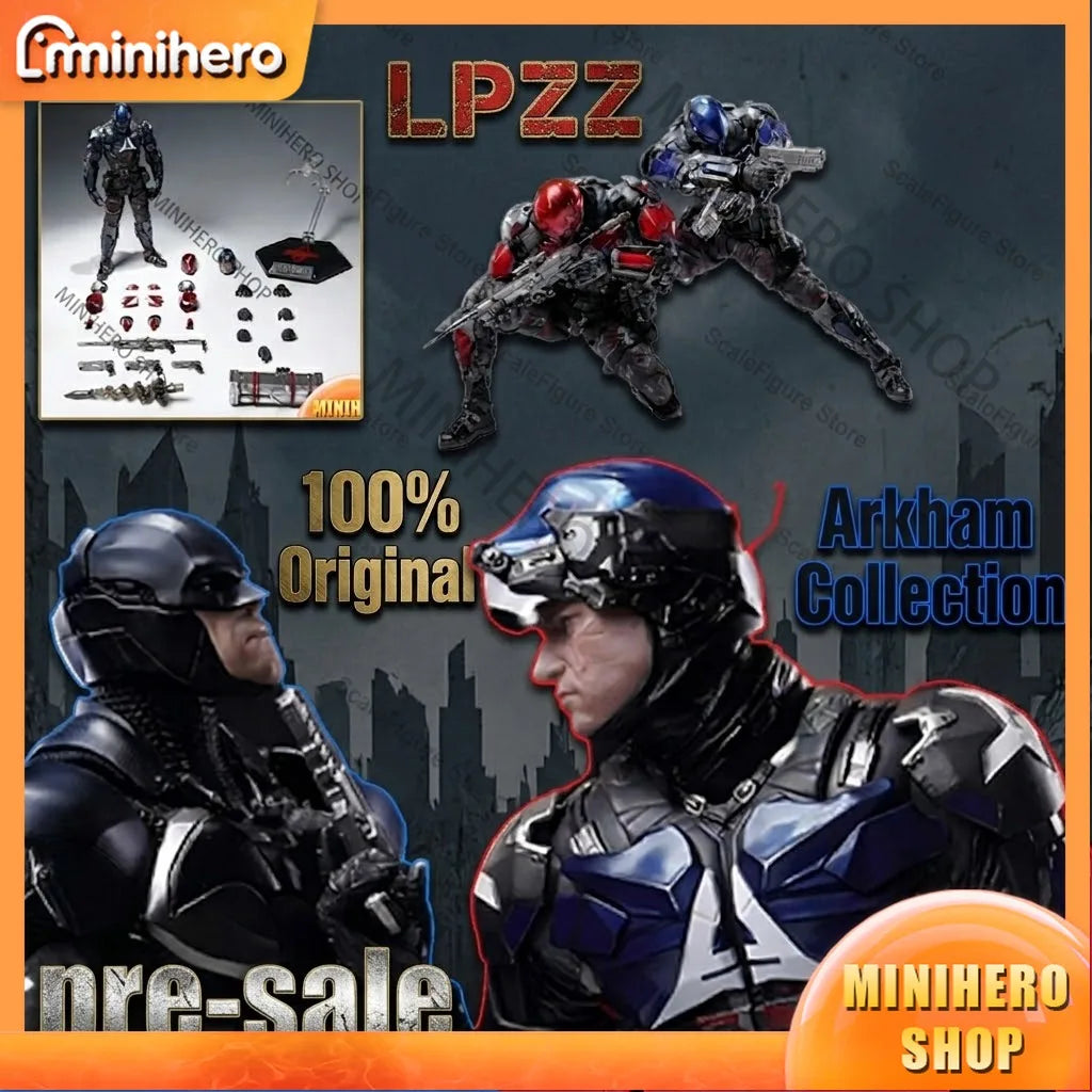 Vorverkauf Authentische LPZZ Batman Arkham Knight 1/12 Actionfigur DC Superheld Bewegliche Anime-Modell Spielzeug Sammlerstück Puppe Geschenk
