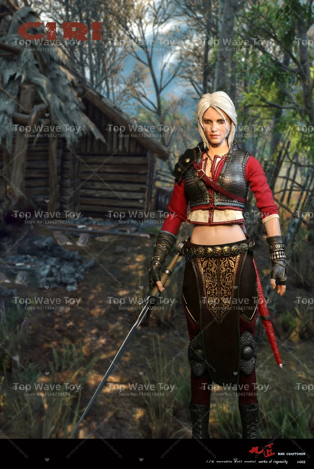New Stock Nine Craftsmen J-002 1/6 Female Soldier CIRI Armor Version Model Toy Full Set 12'' Action Figures Toys