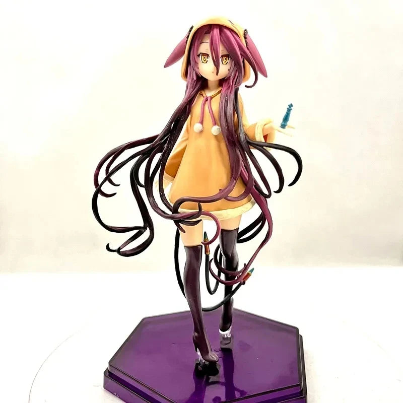 18cm No Game No Life:Zero Anime Figure Schwi Jibril Action Figure No Game No Life Shuvi Dola Shiro Figurine Model Doll Gift