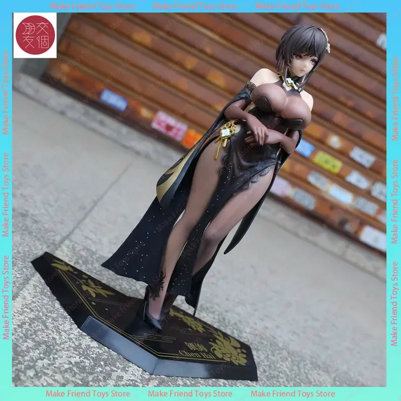 26cm Azur Lane Zhenhai 26cm Handmade Cheongsam Style Beauty Girl Collectible Anime Figure Desktop Decoration Gift For Fans