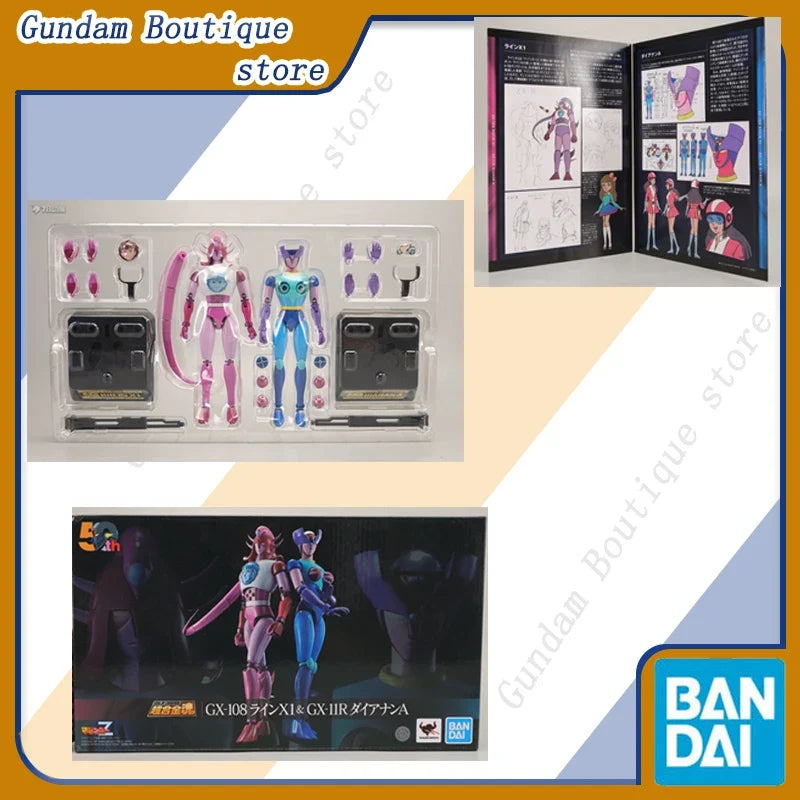 Bandai Genuine GX-108 RHEIN X1 GX-11R DIANAN A 50TH SOUL OF CHOGOKIN Anime Action Figure Collectible Model Toys Gift Children