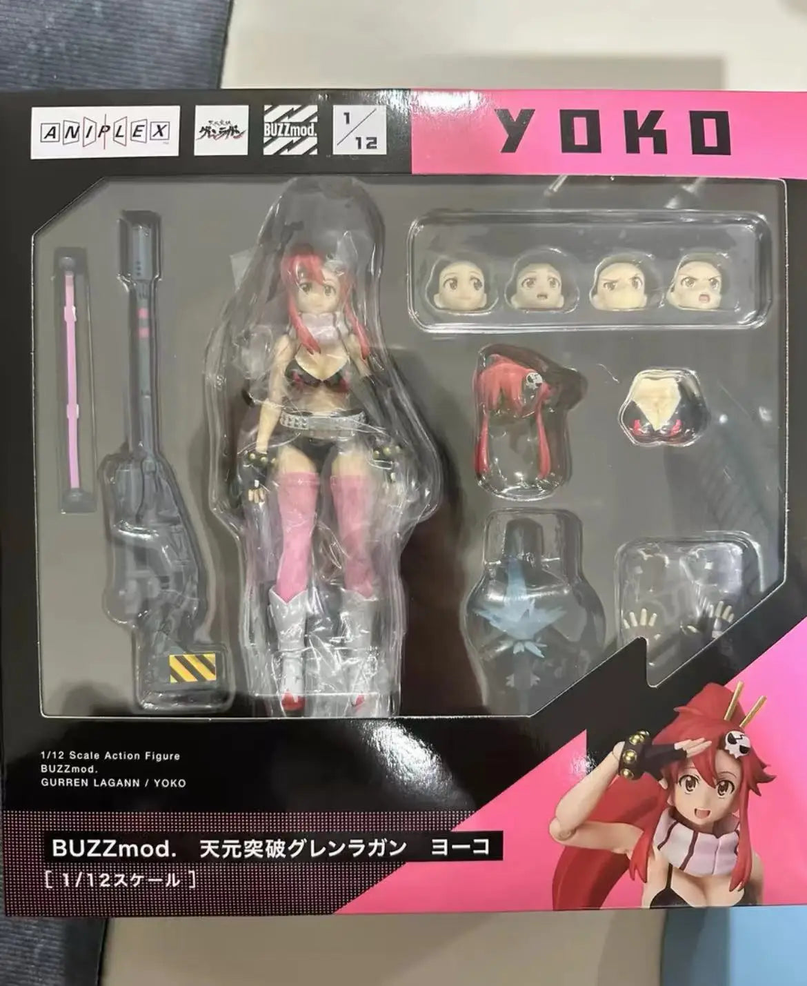 100% Original Aniplex Buzzmod 1/12 Gurren Lagann Yoko Anime Action Collection Figures Model Toys Figura Gifts In Stock