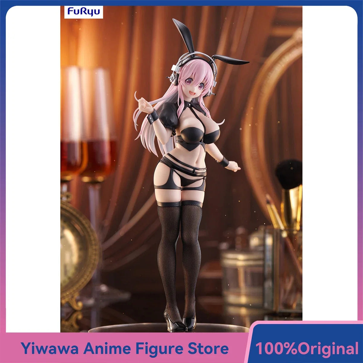 Newest FuRyu BiCute Bunnies SoniComi Super Sonico Reverse Bunny Anime Figures Collectible Model Toy Original Bishoujo Ornament