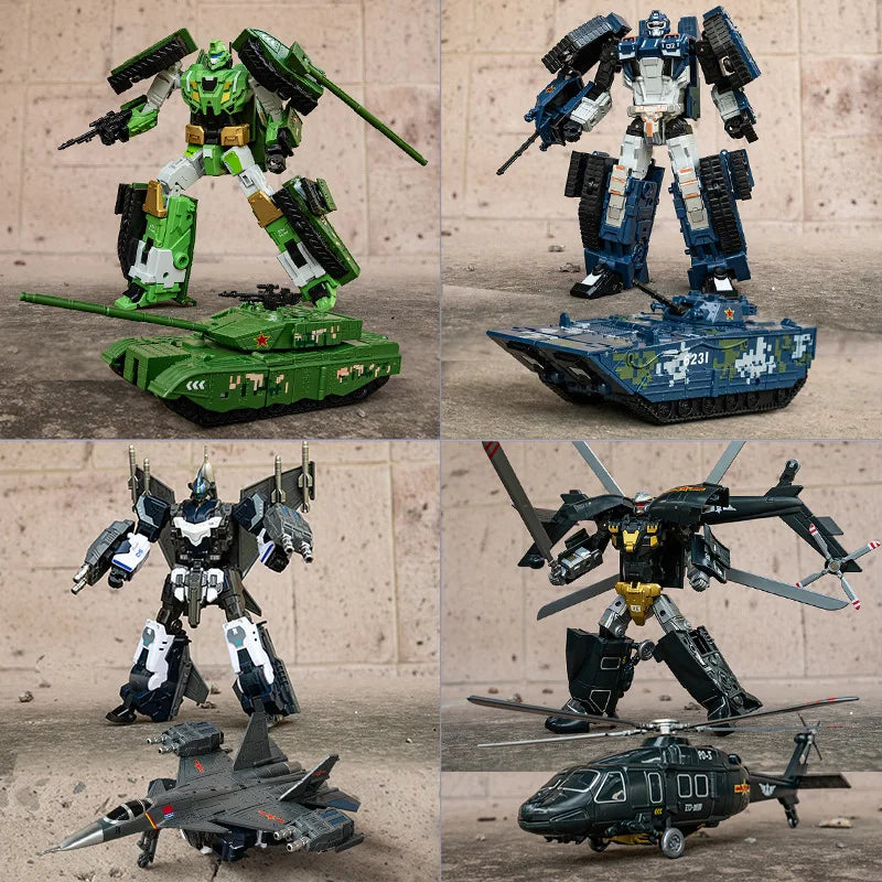 20cm New Transformation Toys Robot Car J-15 99A Tank Z-20 055 Anime Action Figure Model Boys Gift W991-4
